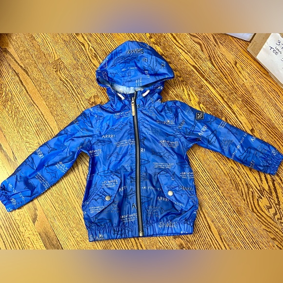 Joules blue shark rain coat toddler size 3T - Picture 1 of 8